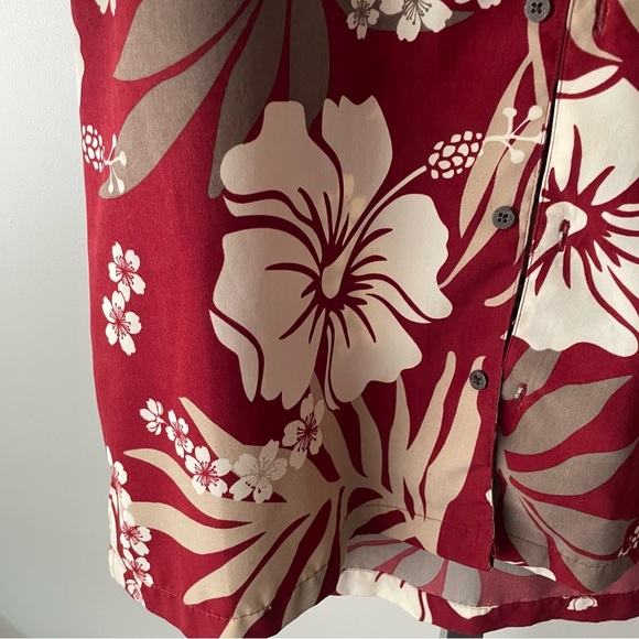 Arnold Palmer Hawaiian Tiki Carribean Beach Travel Vacation Shirt Tropical Red - Picture 4 of 8